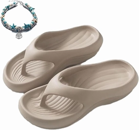 GDSAFS Pillow Arch Support Flip Flops, 2025 New Non-Slip Soft Comfortable Walking Platform Sandals, Orthopedic Beach Slippers