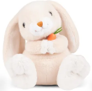 Giant bean Microwave Heating Pad for Period Cramps, 10.4'' Bunny Heating Pad Stuffed Animal with Heatable & Freezable Clay Beads, Easter Plush Toy Gift for Boys & Girls (Cream White)