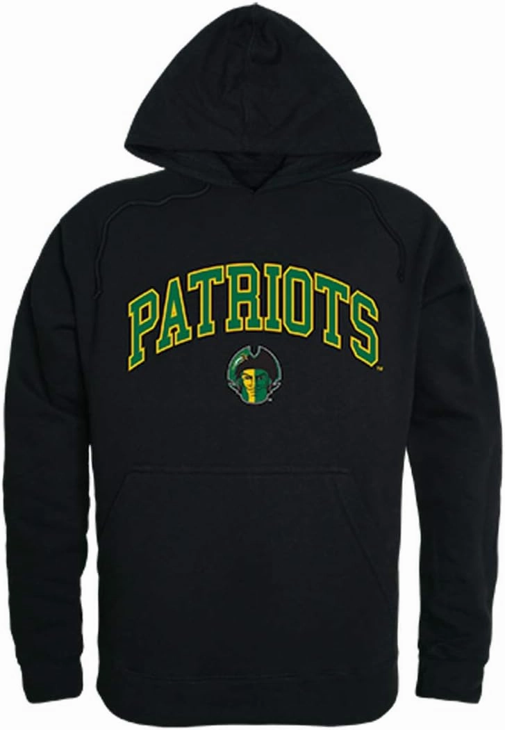 GMU George Mason Patriots NCAA Campus Pullover Hoodie - Large, Black