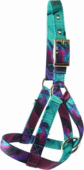 Goat Halter, S M L XL, Made in USA, 30 Patterns, Figure 8, Sheep, Small, Medium, Large, foal, Calves, Miniature Horse, Donkey Boer Buck doe Kid Livestock (Blue Basket, Medium)