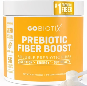 GOBIOTIX Prebiotic Fiber Supplement Powder for Digestive Health, Soluble Fiber for Gut Health, Gluten & Sugar Free, Keto, Vegan, 35 Servings (1 Pack)