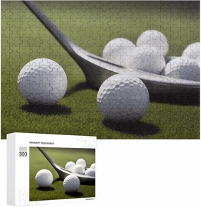 Golf Puzzles 300 Pieces Personalized Jigsaw Puzzles Golf Photo Puzzle Challenging Picture Puzzle for Adults Personaliz Jigsaw with Storage Bag (15.7" X 11")