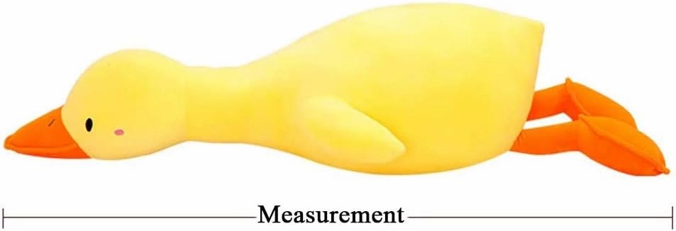 Goose Plush Toy Cute Duck Plushie Hugging Plush Pillow Duck Stuffed Animal for Kids and Friends (White Round Eyes,33.4'')