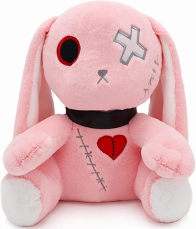 Goth Bunny Plush Rabbit Rabbit Plushie Toy - Creepy Spooky Bunny Plushie