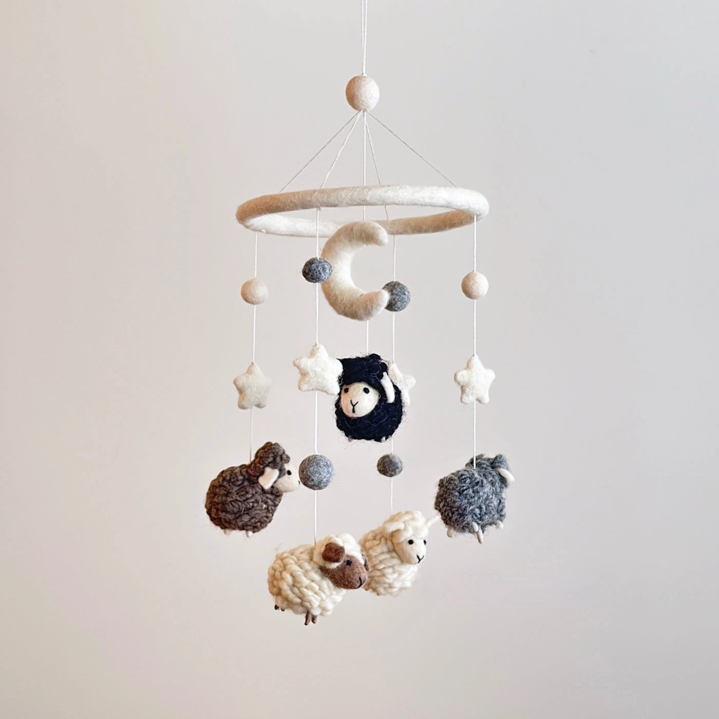 Gray Sheep Baby Mobile