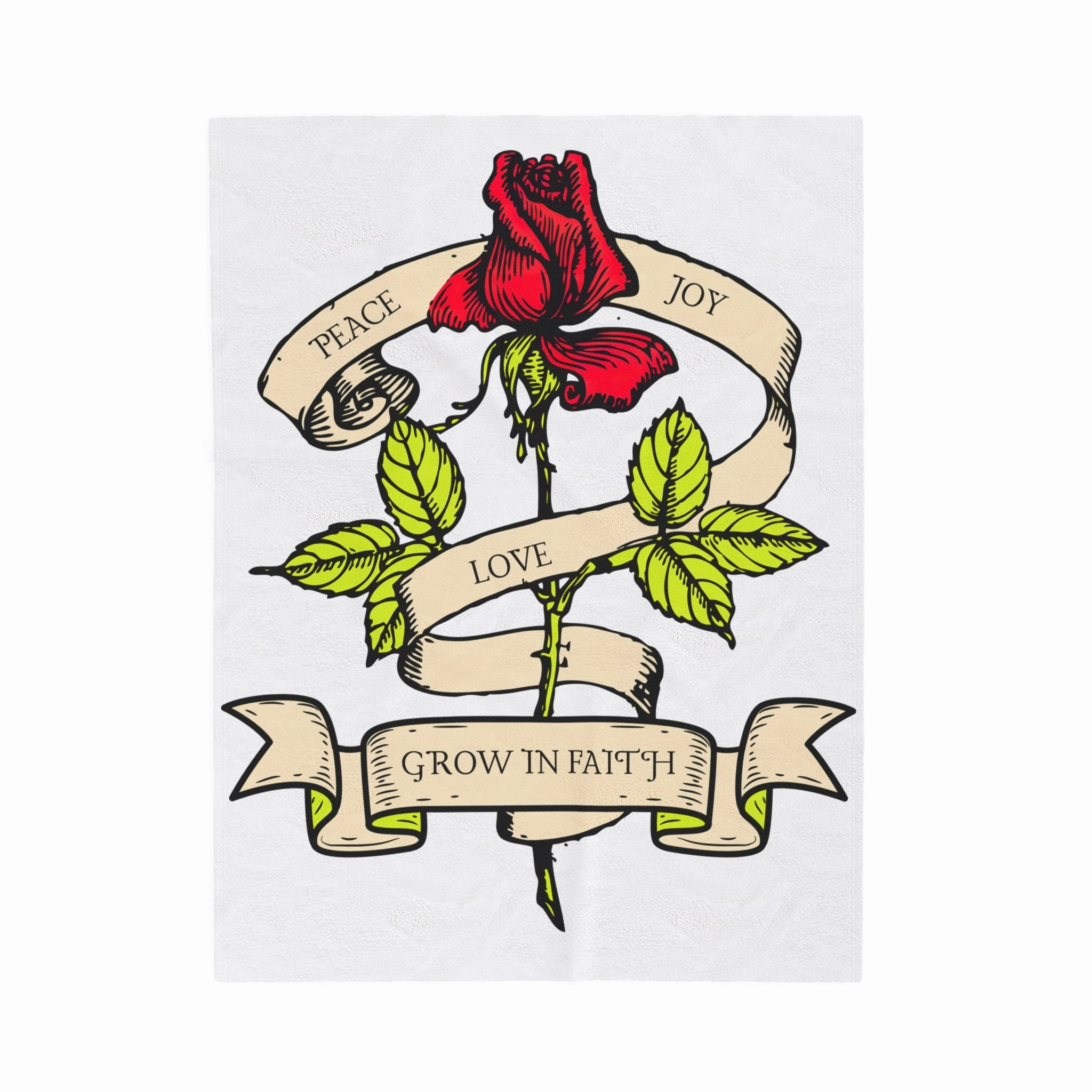 Grow In Faith Christian Blanket | Velveteen Plush