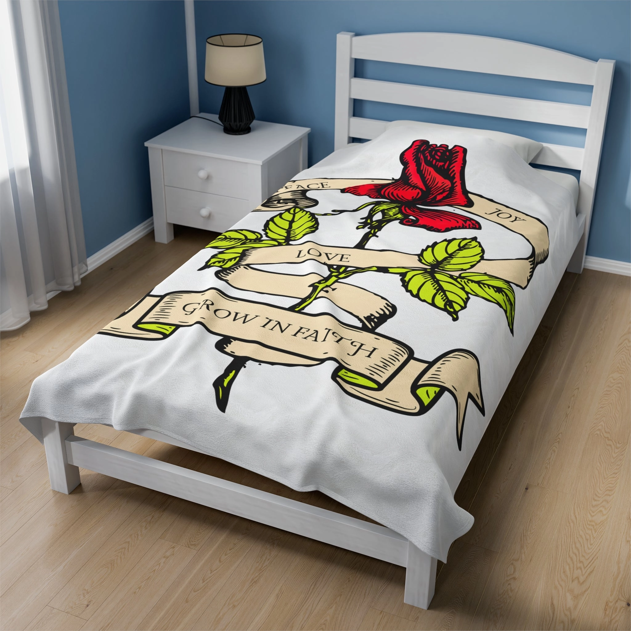 Grow In Faith Christian Blanket | Velveteen Plush