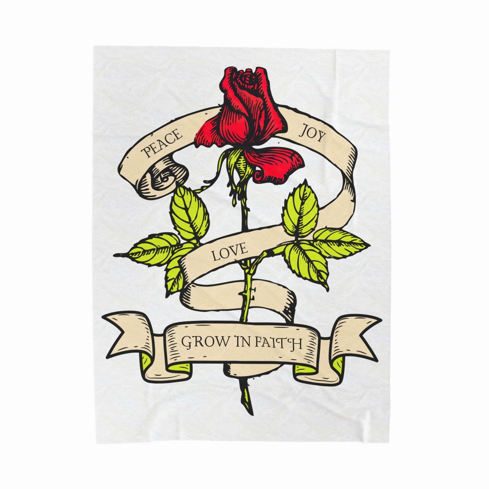 Grow In Faith Christian Blanket | Velveteen Plush