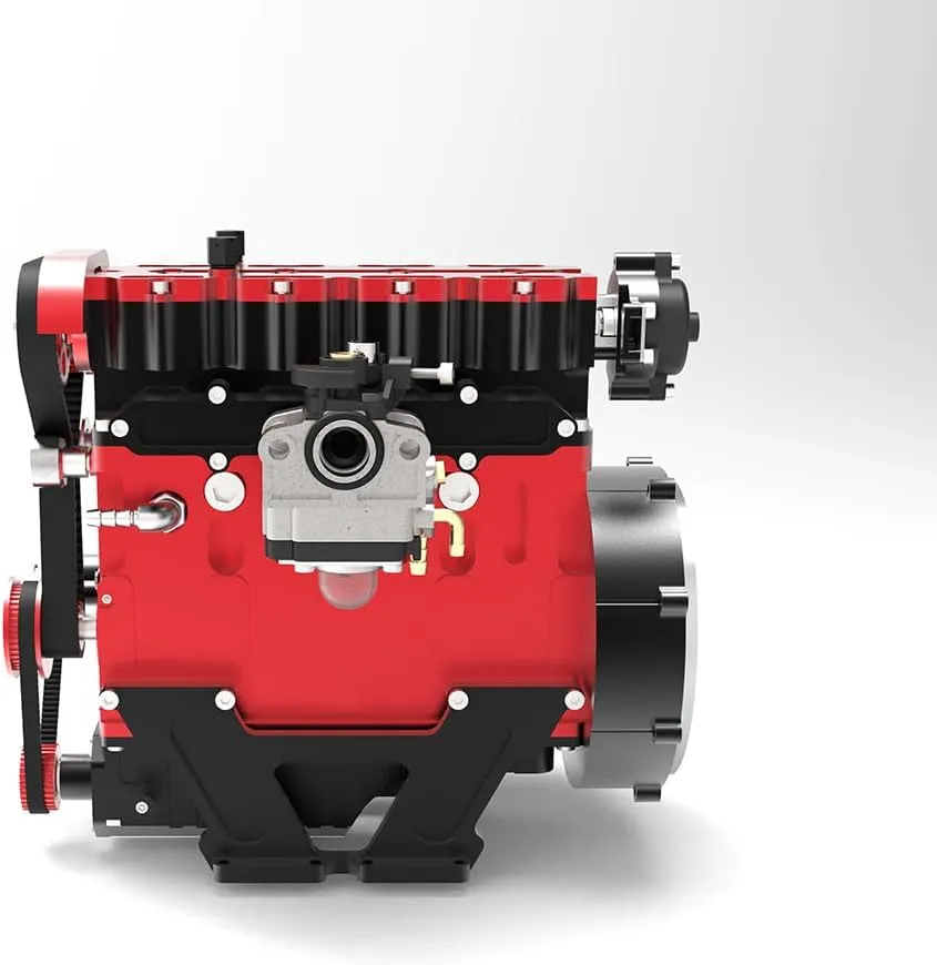 GS-L4 Engine Model Kits, Water-Cooled Engine Kit for Adults, Engine Motor Model Educational Physics Experiment STEM Model - RTR