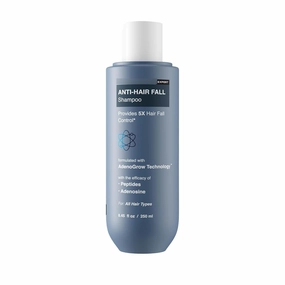 GT Anti Hair Fall Shampoo | 5x Hair Fall Control & Growth|Contains Biotin Adenosine, & Peptides | Rosemary, Rice Water, Hyaluronic Acid | For All Hair Types | For Women & Men | 250ml