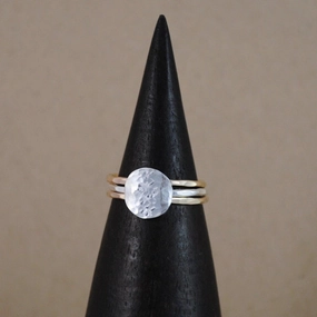Hammered Disc Stacking Rings - Mixed Metals