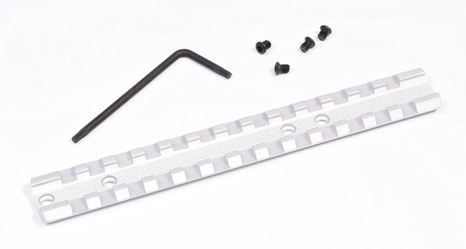 Hammers 10/22 10 22 10-22 Long Scope Rail Mount Picatinny Weaver Base Stainless Silver for Full Size Scope