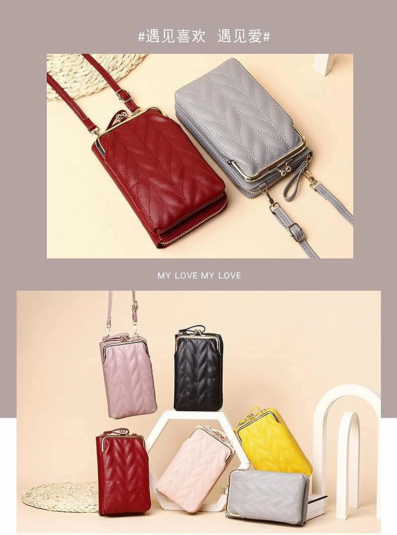 Hanbella Crossbody Phone Bag for Women, Small Shoulder Bag Cell Phone Wallet Purses and Handbags with 14 Credit Card Slots
