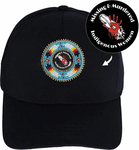 Handmade Baseball Cap for Men Women Native American Patch with No Brim/Brim Beaded Colorful Cotton Cap Unisex
