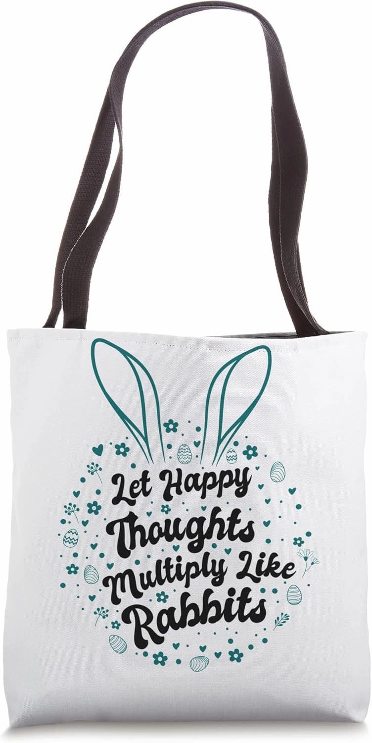 Happy Easter Day Bunny Cute Rabbit Enthusiasts Lovers Tote Bag