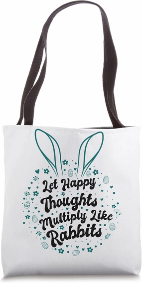 Happy Easter Day Bunny Cute Rabbit Enthusiasts Lovers Tote Bag