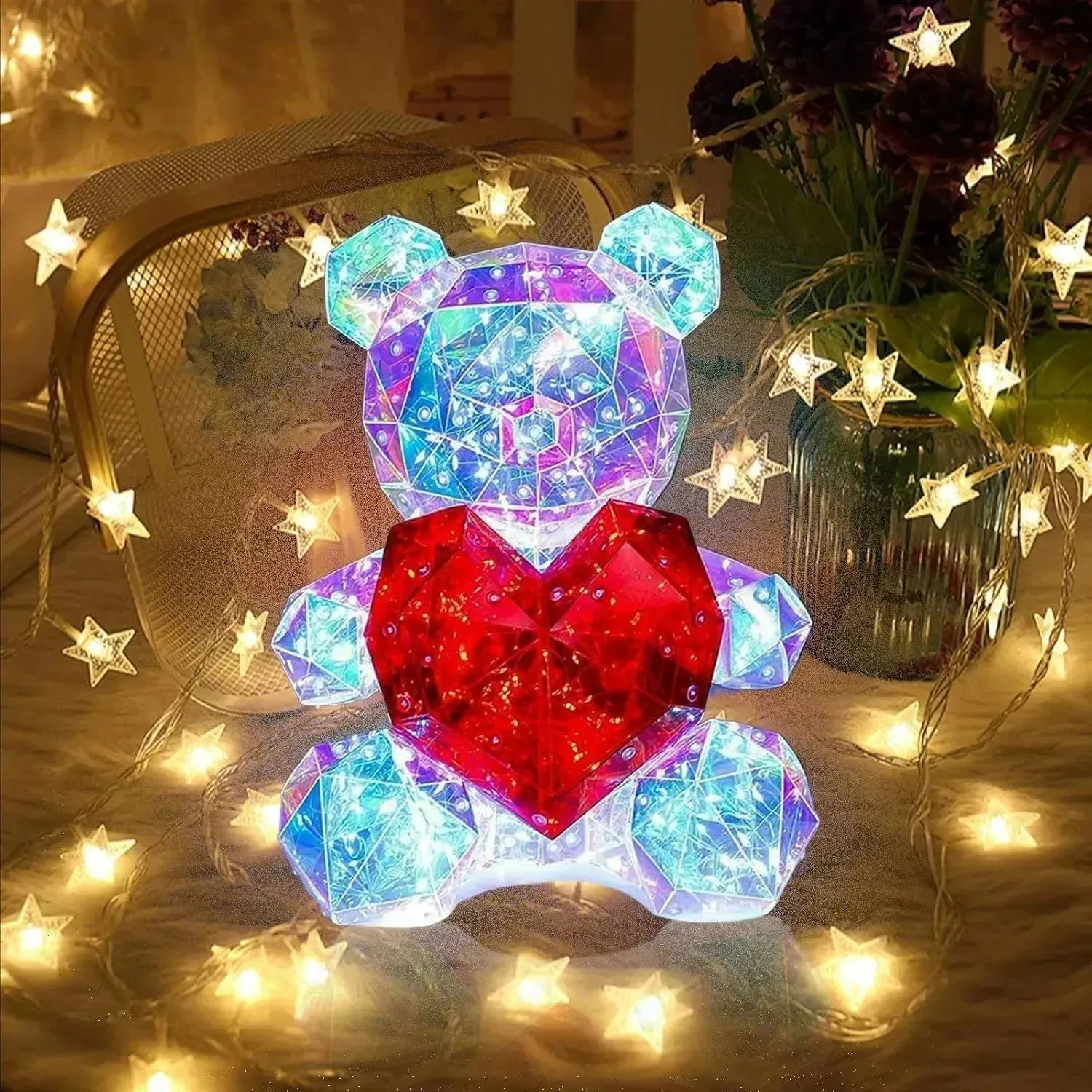Heartlight Harmony Teddy Bear Lamp