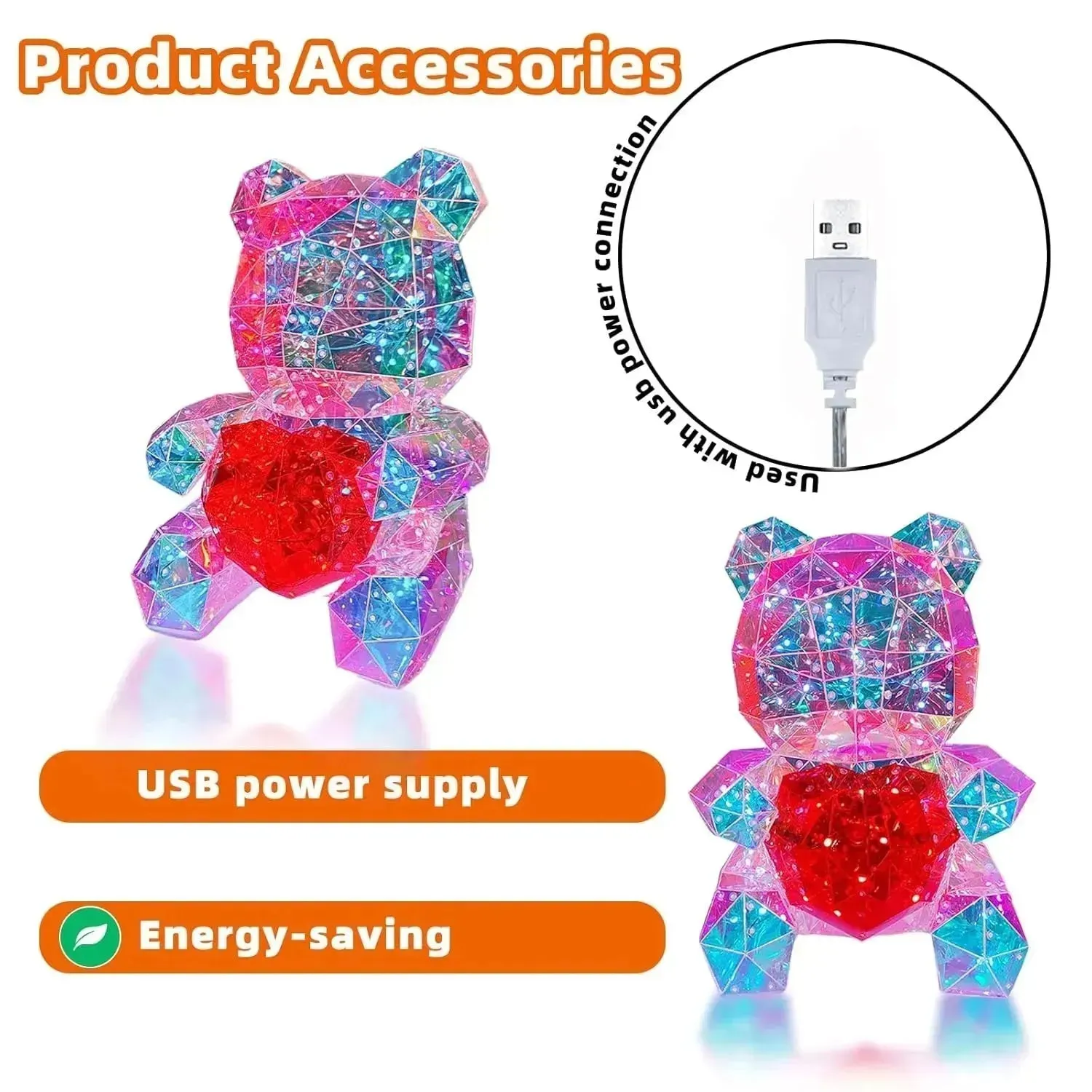 Heartlight Harmony Teddy Bear Lamp