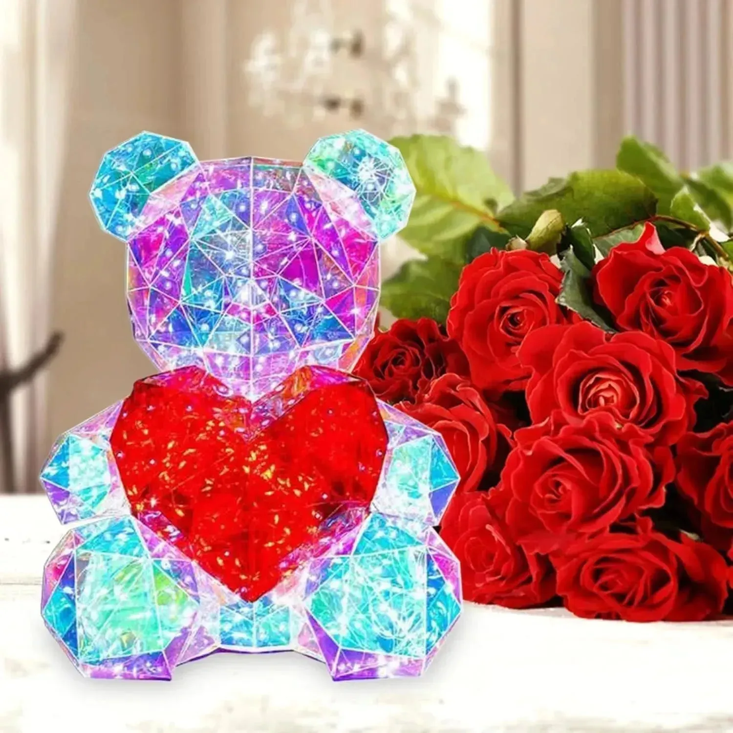 Heartlight Harmony Teddy Bear Lamp