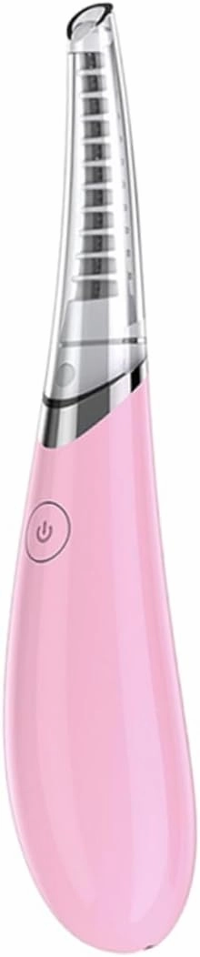 Heated Eyelash Curler with Curved Brush Head USB Rechargeable Electric Device for Effortless Makeup Compact Portable Beauty Tool for Stunning Lashes Pink