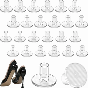 High Heel Grass Protectors-12 Pairs 2 Sizes Sink Stoppers & Repair Caps Non-Slip Cover Protectors for Walking on Grass, Gravel, Wetlands (XSS-Clear)