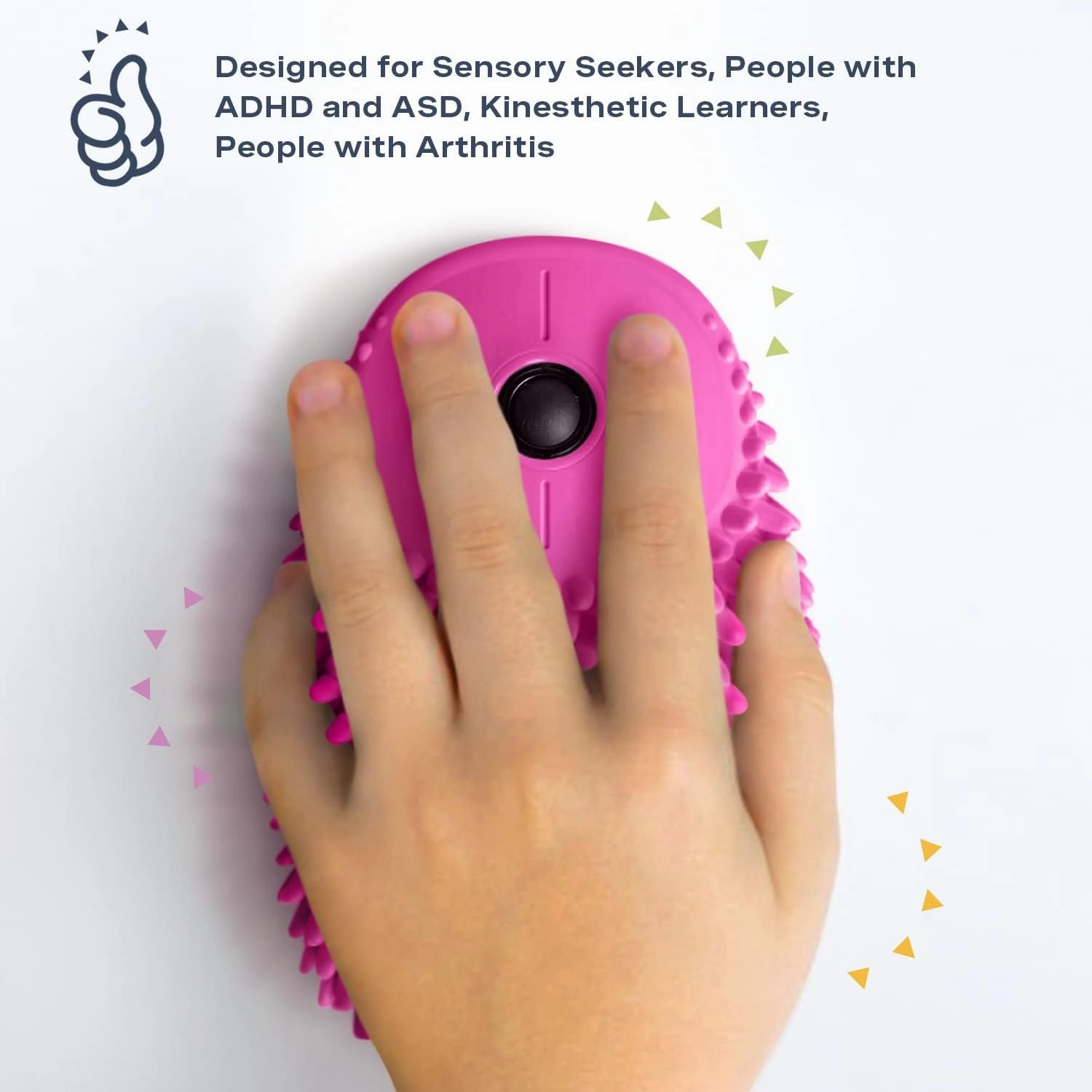 Hoglet Fidget Computer Mouse – Cute Wireless Design, Perfect Tactile Tool for Stress Relief and Focus. Combines Comfort and Functionality for a Unique and Engaging Experience.