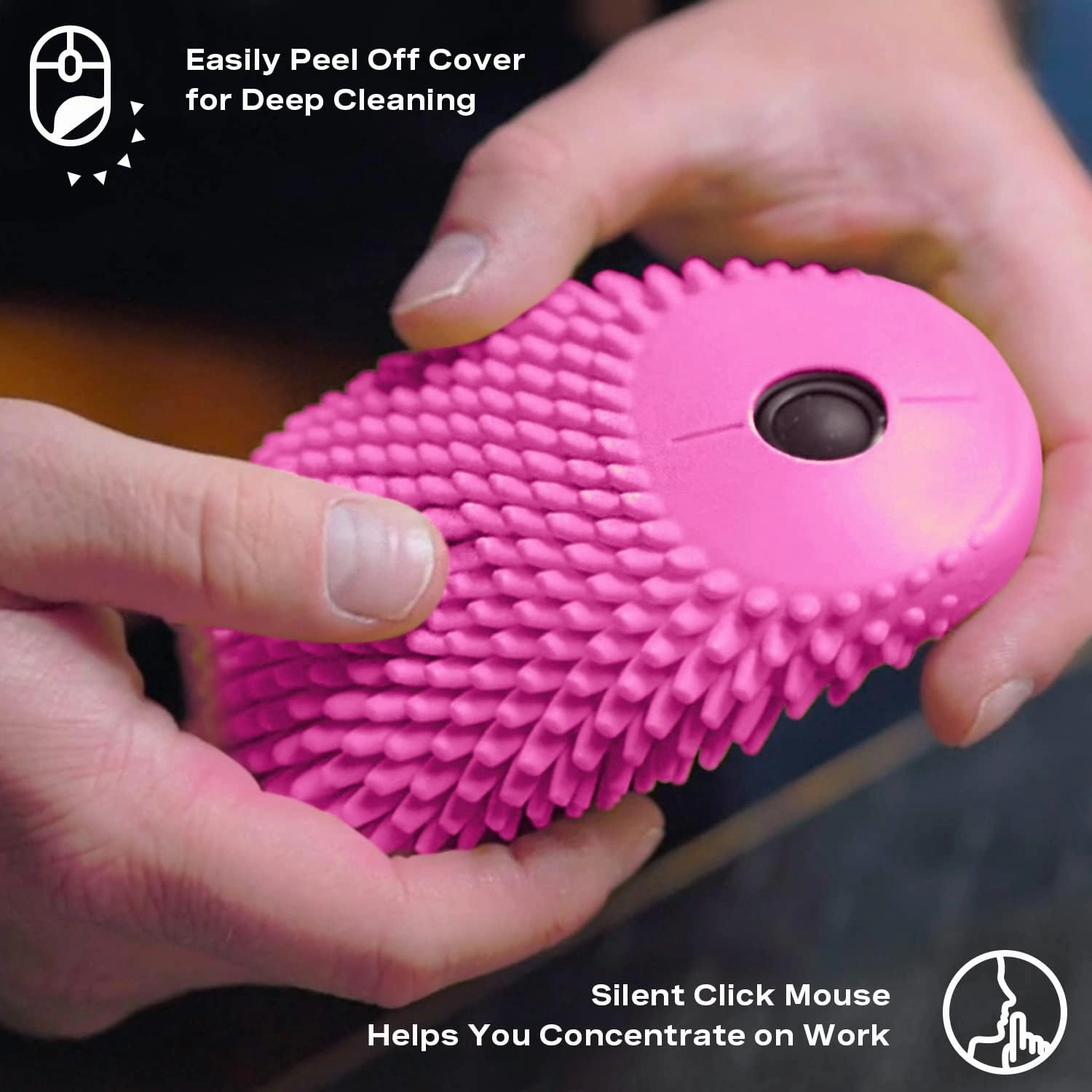 Hoglet Fidget Computer Mouse – Cute Wireless Design, Perfect Tactile Tool for Stress Relief and Focus. Combines Comfort and Functionality for a Unique and Engaging Experience.
