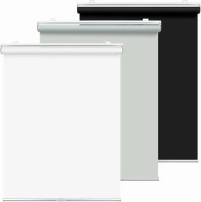 HOMEBOX 100% Blackout Cordless Roller Window Shades, Window Blinds with Thermal Insulated, UV Protection Waterproof Fabric, roll up and Down Blinds for Home and Office (Grey - 46" W x 72" H)