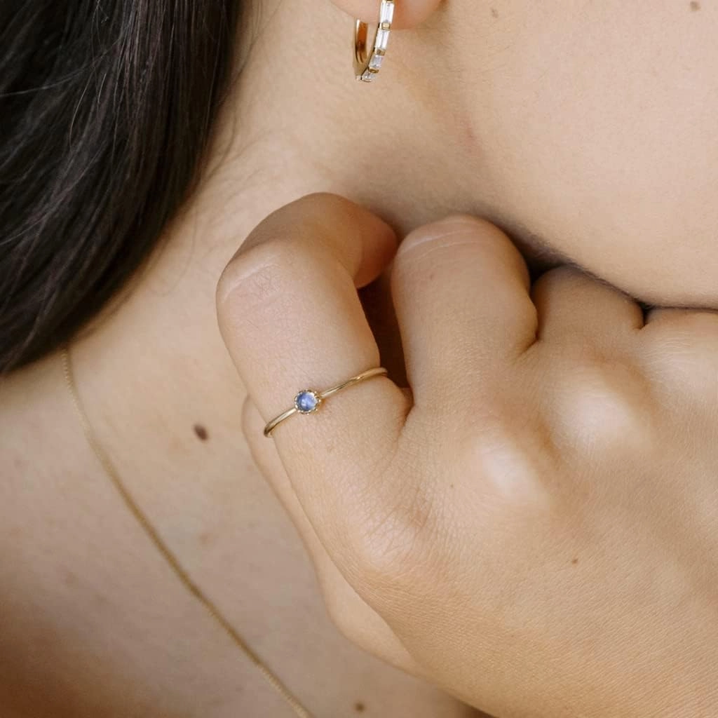HONEYCAT Solar Mini Mood Ring in Gold, Rose Gold, or Silver | Minimalist, Delicate Jewelry