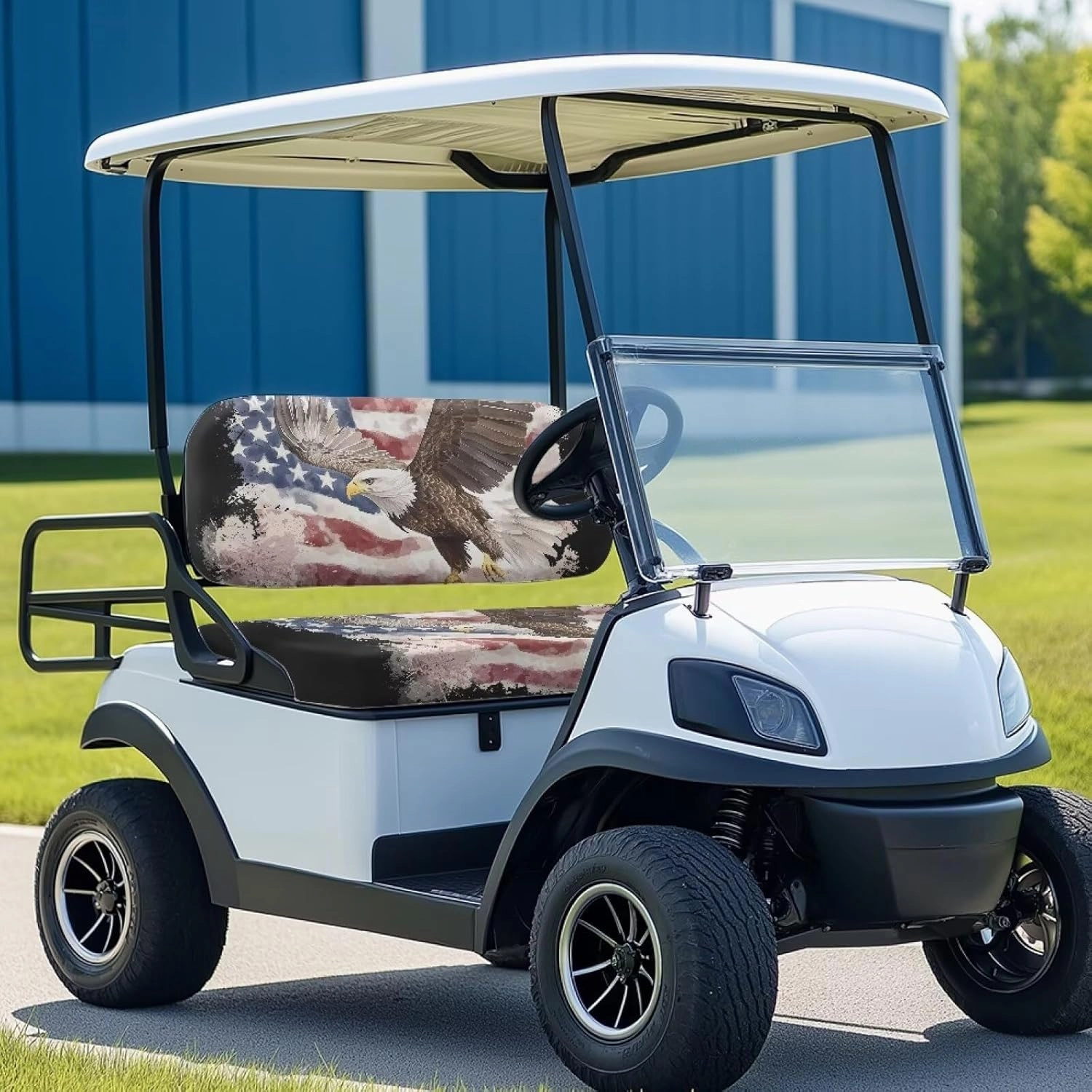 Horeset Golf Cart Front Seat Covers for Hot Weather, No Stapler Needed, Golf Cart Seat Covers Set Fit All Golf Cart Brand