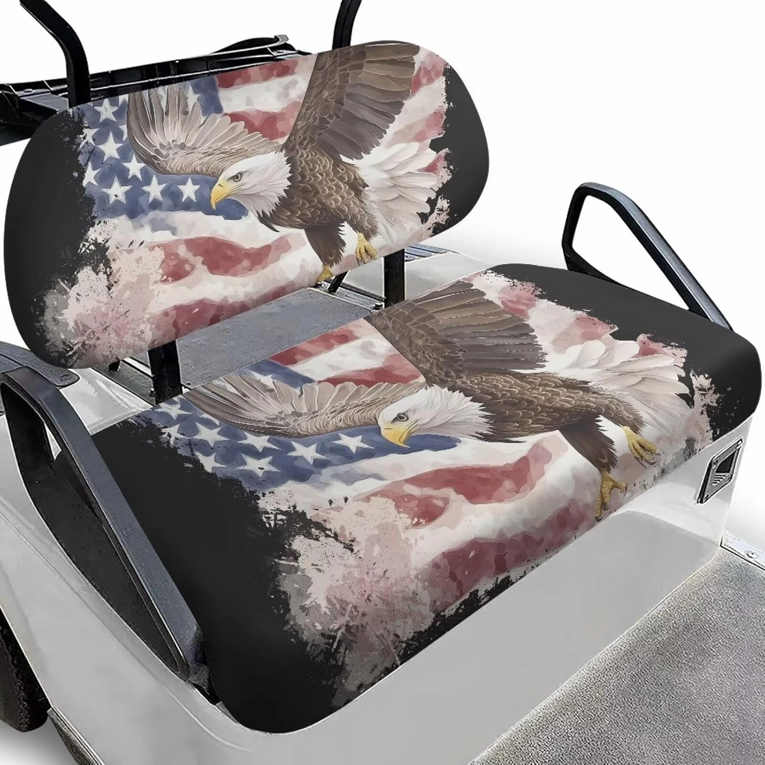 Horeset Golf Cart Front Seat Covers for Hot Weather, No Stapler Needed, Golf Cart Seat Covers Set Fit All Golf Cart Brand