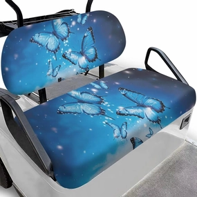 Horeset Golf Cart Front Seat Covers for Hot Weather, No Stapler Needed, Golf Cart Seat Covers Set Fit All Golf Cart Brand