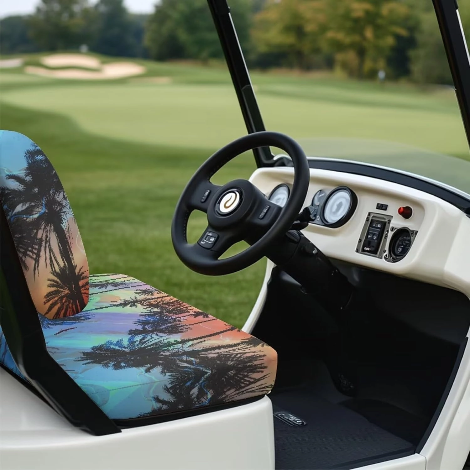 Horeset Golf Cart Seat Covers Set Breathable Golf Cart Seat Cover for Hot Weather Universal Fit for Daily Use