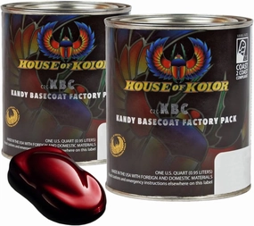 House of Kolor Shimrin Kandy Basecoats | Easy to Use, Low-Film Basecoat, Fast Coverage and High Pigmentation, 1 Quart | Apple Red (2-Pack)
