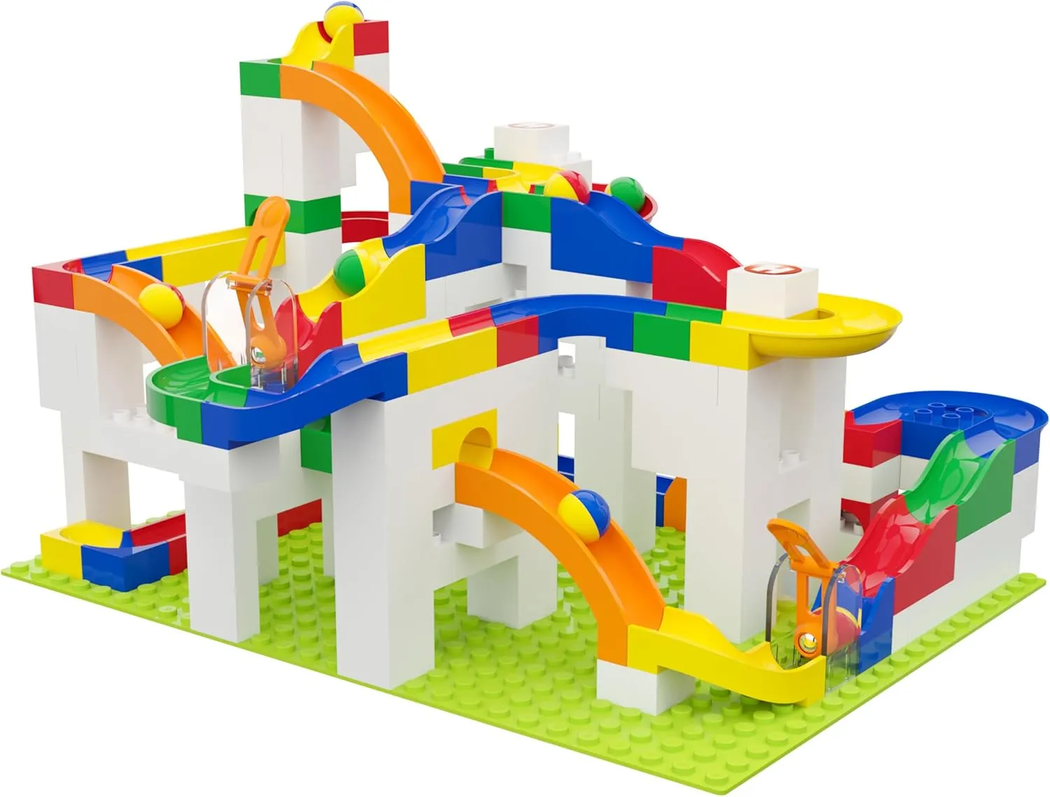 Hubelino Value Bundle Marble Run Track Set - Toy Building Sets, STEM Learning Toys for 4 Year Old Boys & Girls, Made in Germany