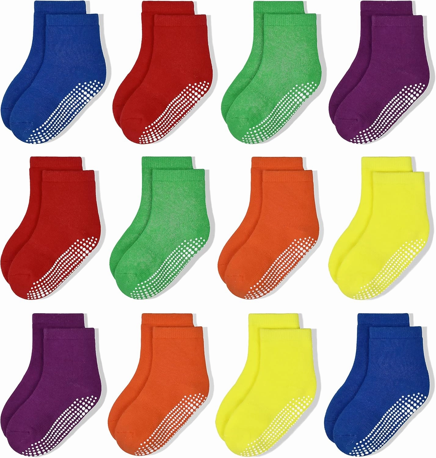 HYCLES Non-Slip Toddler Socks, Girl Grip Socks for 1-10 Years Kids Girls Boys Toddler Sock with Grippers