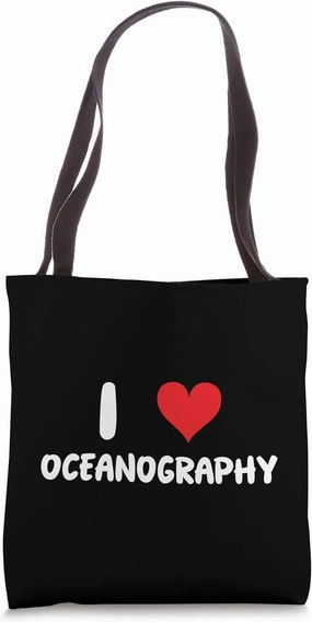 I Love Oceanography - Heart - Sea Ocean Science oceanology Tote Bag