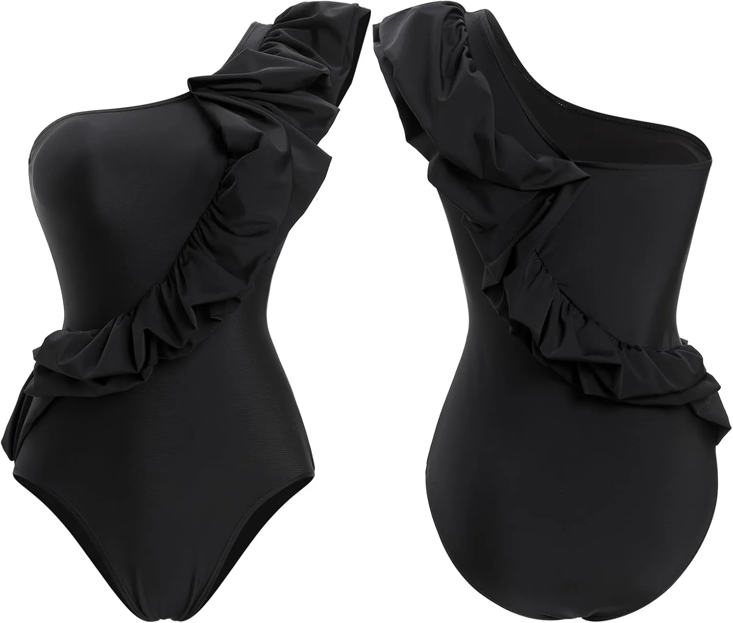 IBAKOM Three Pieces Swimsuits for Women with Matching Wrap Skirt Swim Top Tummy Control Bikin Bottom Mesh Sheer Cover Ups