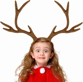 IGMaryBox Christmas Reindeer Antlers Headband Halloween Party Accessories Cosplay Elk Horns Costume Deer Antlers Headband Brown Elk Headgear