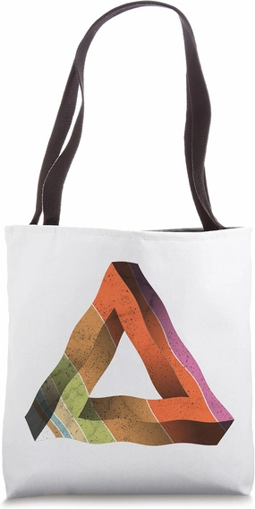 Impossible Triangle Optical Illusion Penrose Triangle Tote Bag
