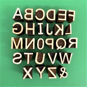 Indian Wooden Block Set - Simple Capital Alphabet