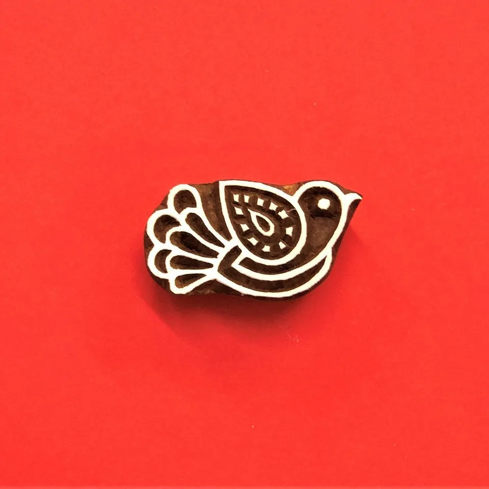 Indian Wooden Printing Block - Simple Flying Bird
