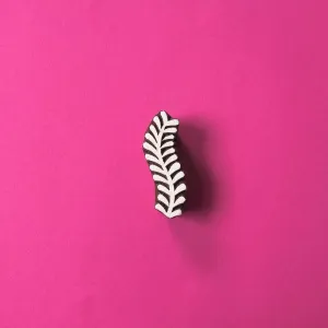 Indian Wooden Printing Block - Simple Seaweed