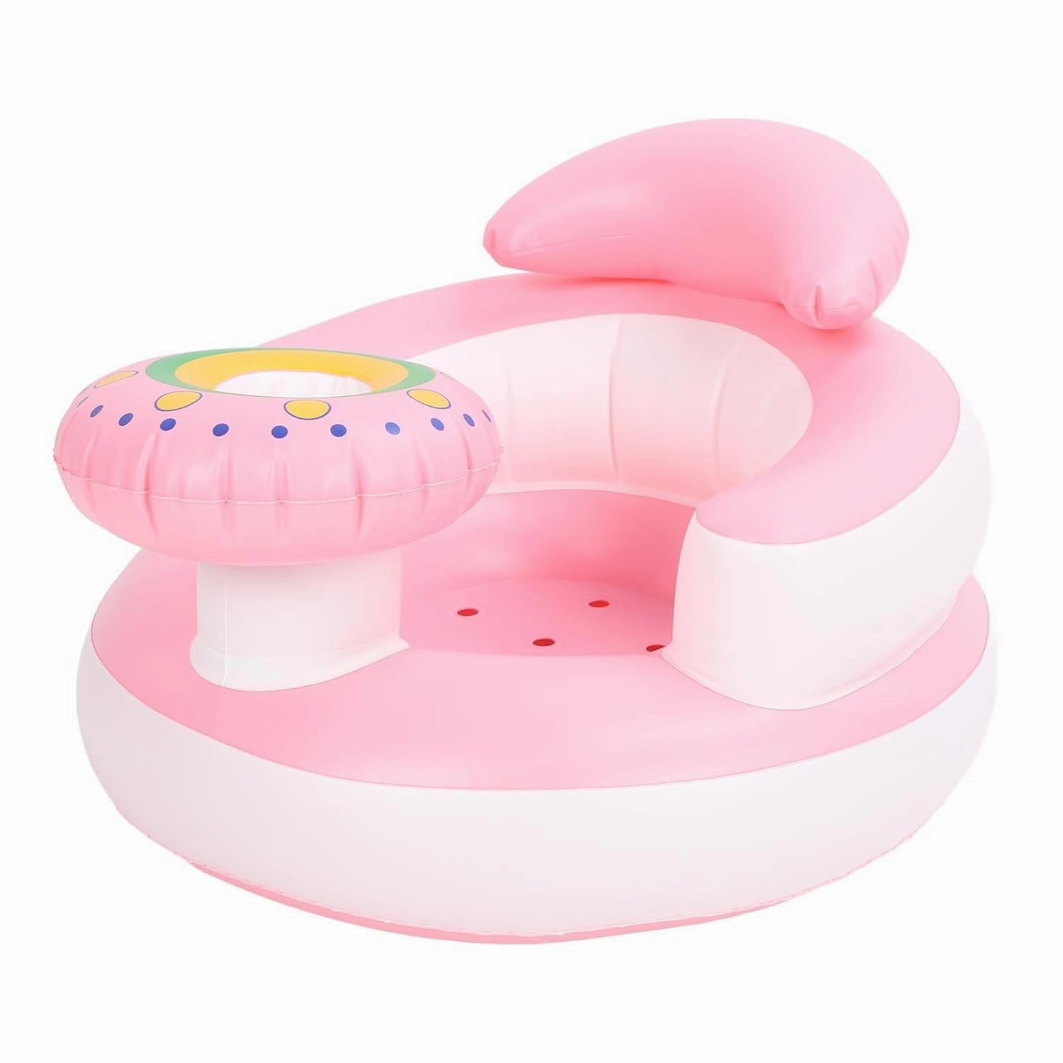 Inflatable Baby Chair for Babies 3 Months and Up, Baby Support Seat Summer Toddler Chair for Sitting Up, Built in Air Pump Baby Floor Seat