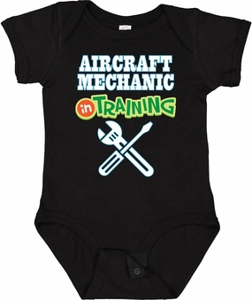 inktastic Aircraft Mechanic in Training Future Occupation Baby Bodysuit
