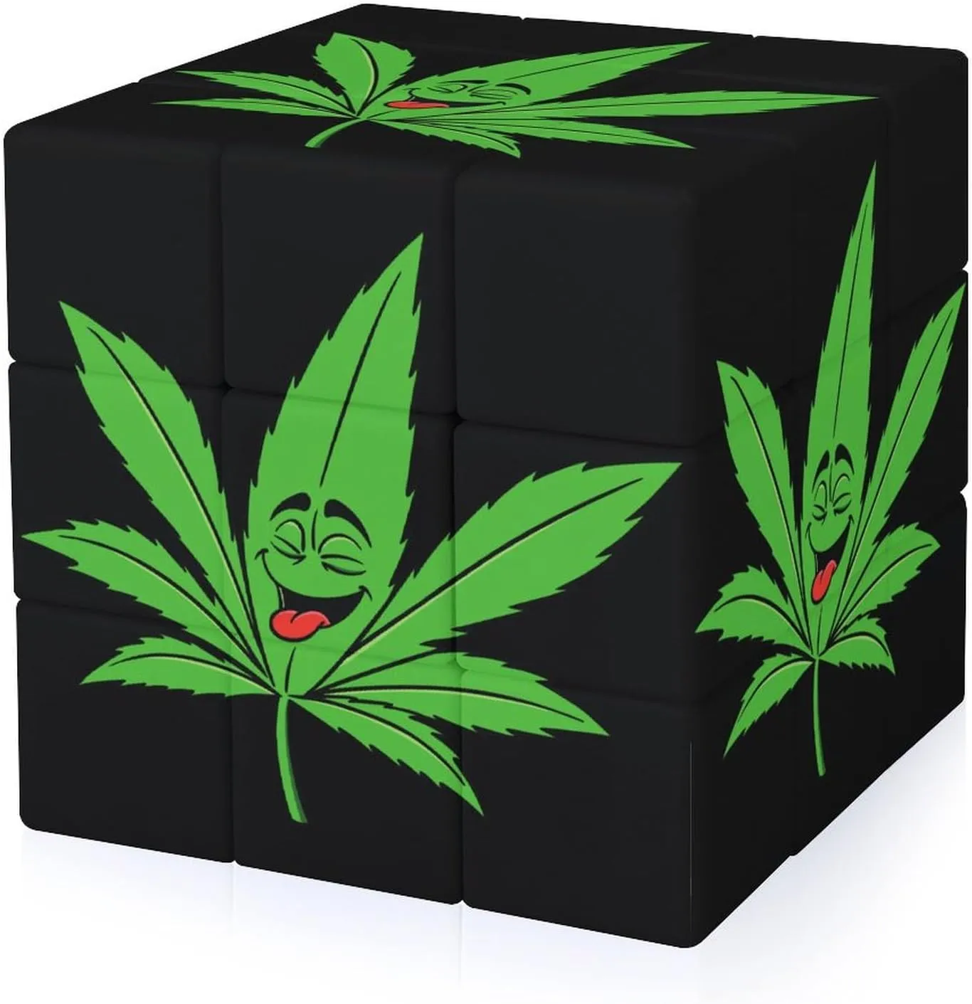 Interesting Weed Adults 3x3x3 Color-Matching Smooth Fully Printed Cube Gift