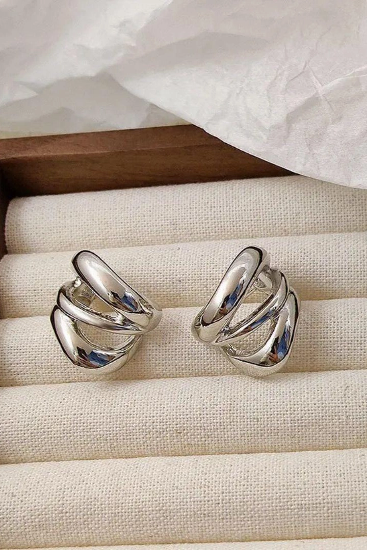 Interlocking Hoop Earrings - Fluffy