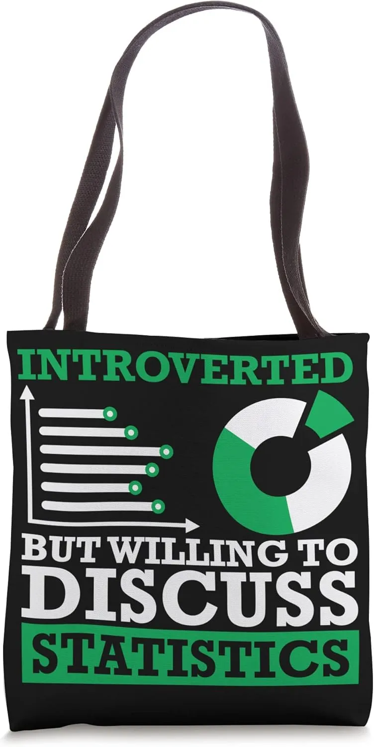Introverted Statistics Data Science Statistician Actuary Tote Bag