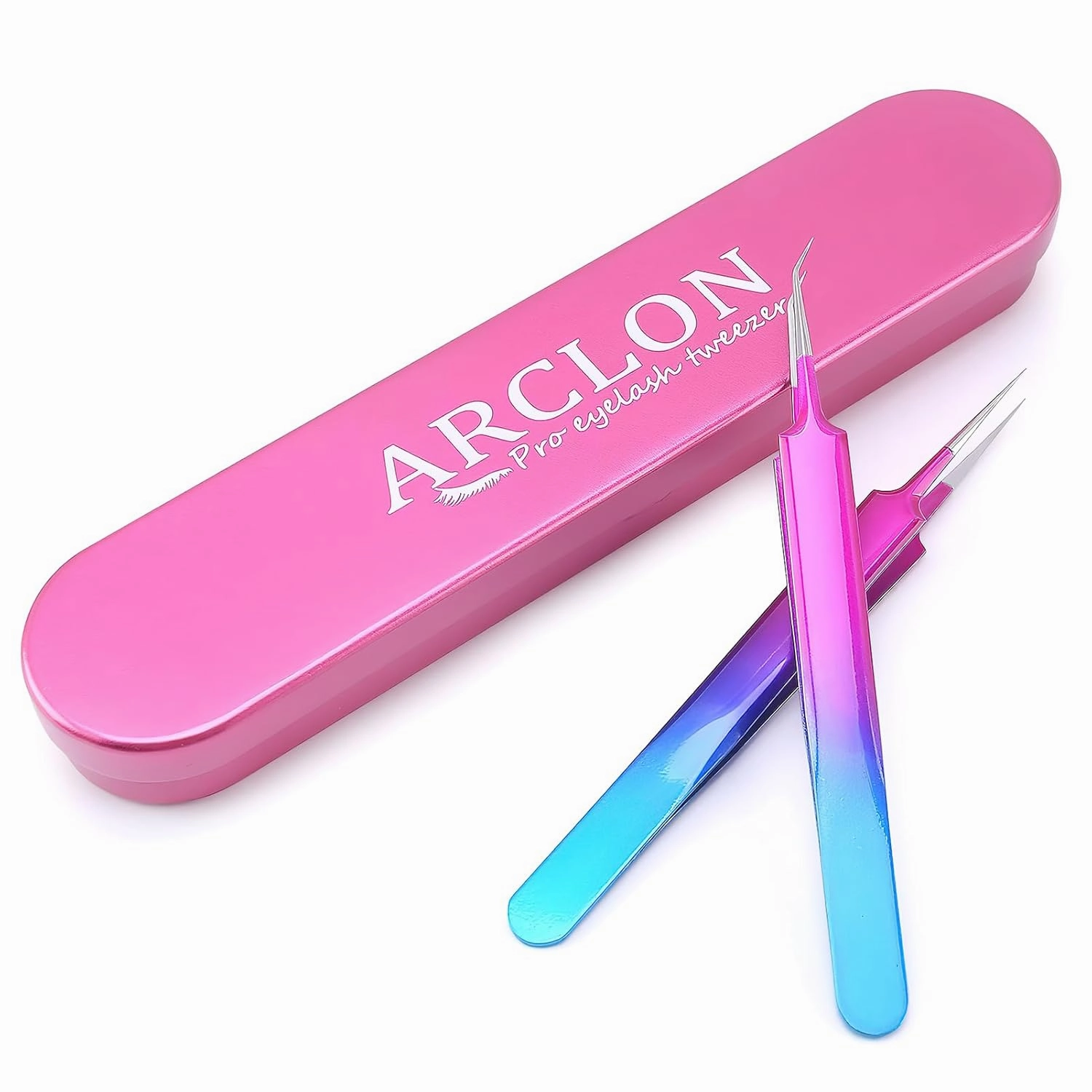 Isolation Lash Tweezers for Volume Eyelash Extension,Professional Precision Stainless Steel Las Purple 6.89inx1.5inx0.79in