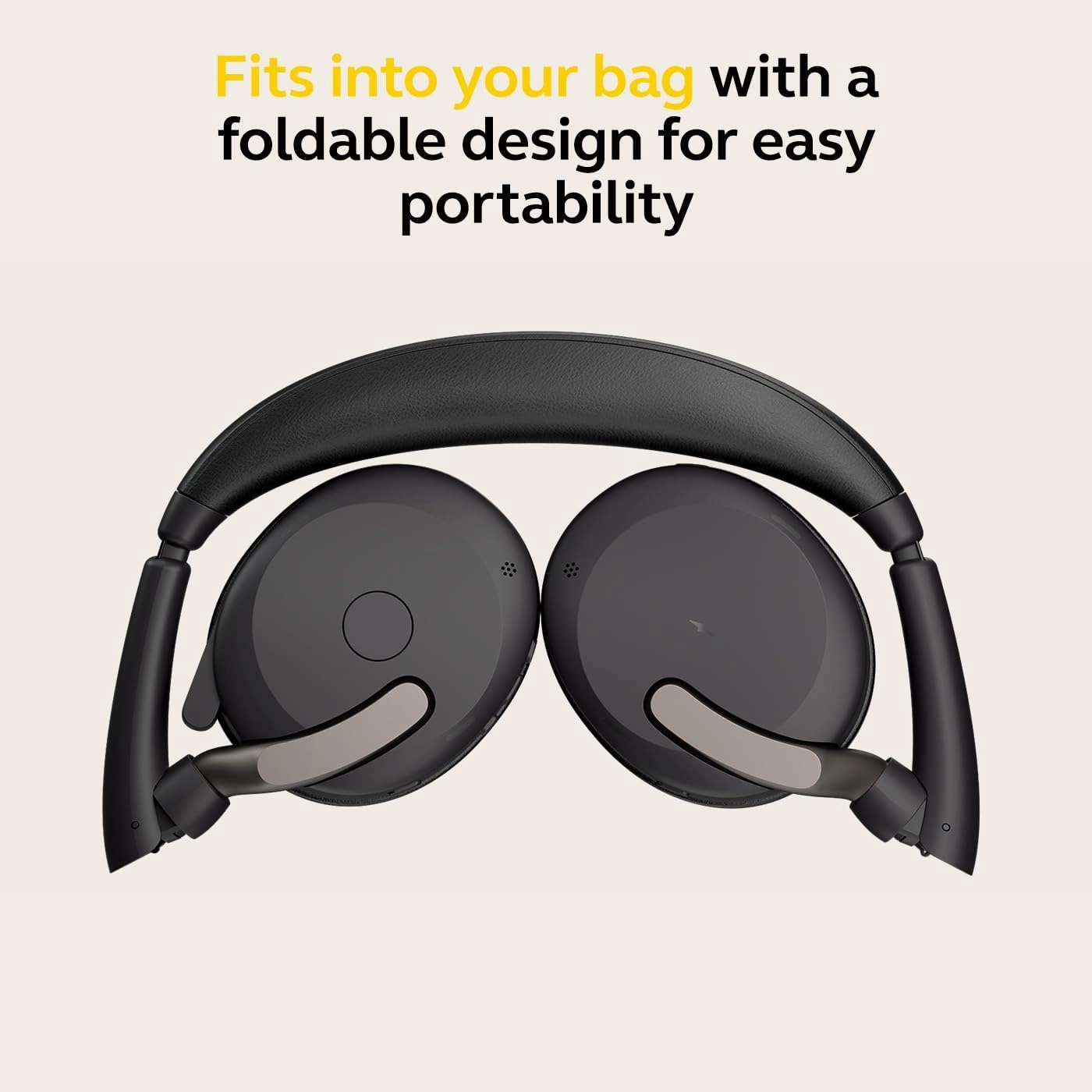Jabra Evolve2 65 Flex Wireless Stereo Headset - Bluetooth, Noise-Cancelling ClearVoice Technology & Hybrid ANC - Works with All Leading UC Platforms Such As Zoom & Google Meet - Black